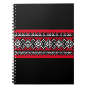 Carnet Broderie rouge