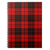 Carnet Brodie tartan rouge noir plaid (Devant)