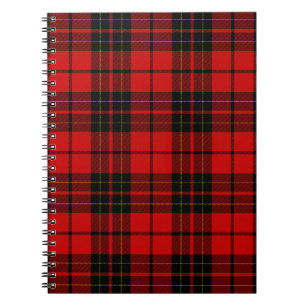 Carnet Brodie tartan rouge noir plaid