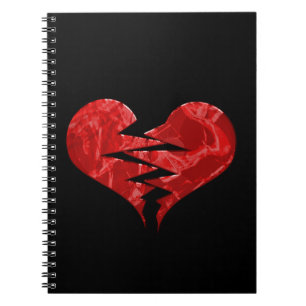 CARNET BROKEN TORN RED HEART LOVE EMO FINIT MALHEUREUSEME