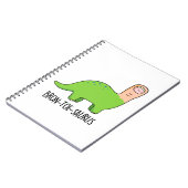 Carnet Bron-toe-saurus Drôle de dinosaure jeu de mots (Côté gauche)