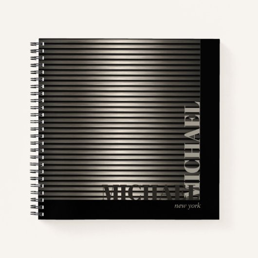 Carnet Bronze de bande métallique minimale ID792 (Devant)