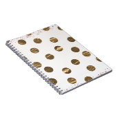 Carnet Bronze Faux Brillant Points Modernes Chic Tendance (Côté Droit)