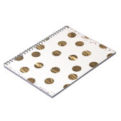 Carnet Bronze Faux Shine Pois Moderne tendance chic (Côté gauche)