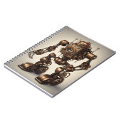 Carnet Bronze Steampunk Robot Sculpture (Côté gauche)