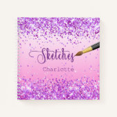 Carnet Brosse à peinture rose violet Sketchbook (Devant)