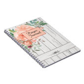 Carnet Brosse Rustique Pêche Florale Nom de la prière Jou (Côté Droit)