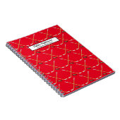 Carnet Brosses de hockey |MVP Puck Pattern Red Name | (Côté Droit)