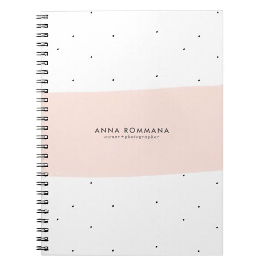 Carnet Brosses pastel rose et blanc minimaliste (Devant)
