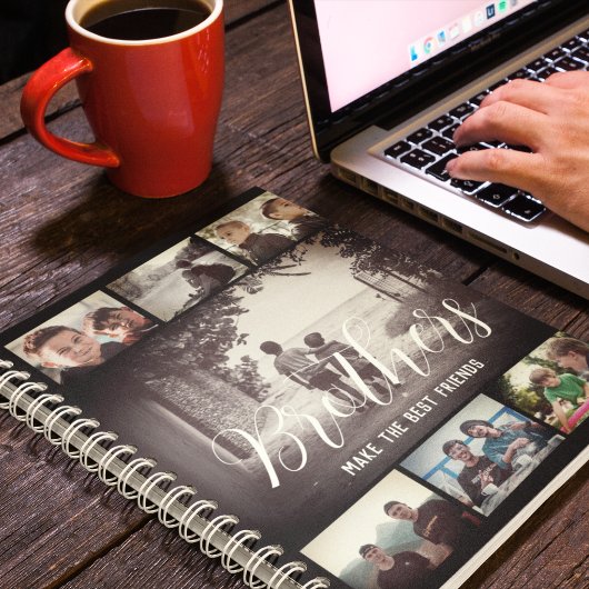 Carnet Brother moderne Meilleurs amis Dark Photo Collage