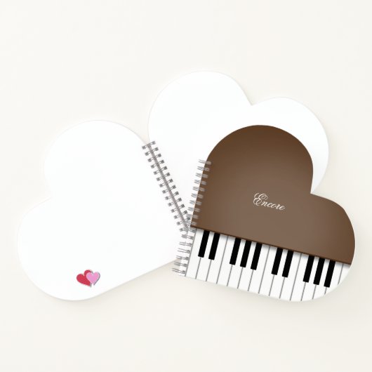 Carnet Brown Baby Grand Piano Music Clavier Personnalisé (Intérieur)