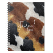 Carnet Brown black and white cowhide texture throw pillow (Devant)