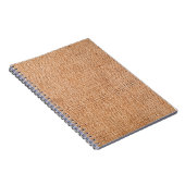 Carnet Brown burlap posé sur une feuille blanche. dossier (Côté Droit)