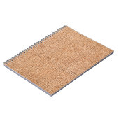 Carnet Brown burlap posé sur une feuille blanche. dossier (Côté gauche)