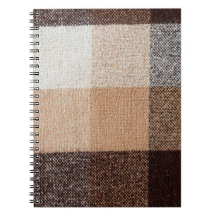 Carnet Brown checkered wool plaid fabric texture. tartan