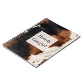 Carnet Brown Crème Noir Vache du Sud-Ouest (Côté gauche)