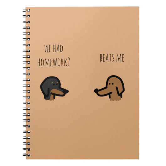 Carnet brown dog school notebook (Devant)