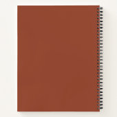 Carnet Brown en spirale - Journa stylé et durable (Dos)