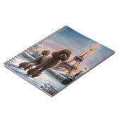 Carnet Brown hiver caniche à Paris Peinture Art Spiral (Côté gauche)