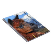 Carnet Brown Llama Andes Mountains Personalized (Côté Droit)