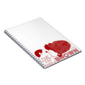 Carnet BROWN LOVE en rouge (Côté Droit)