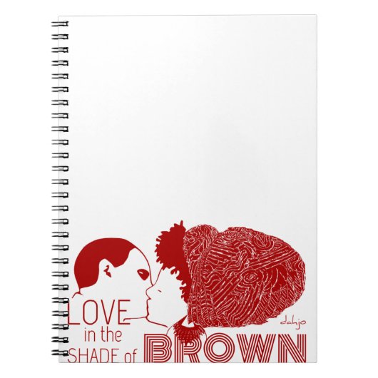 Carnet BROWN LOVE en rouge (Devant)