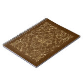 Carnet Brown Orné et cadre Or (Côté gauche)