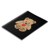Carnet Brown Teddy Bear Coeur Saint Valentin Je t'aime (Côté gauche)