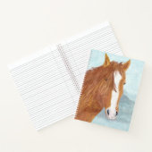 Carnet Brown Wild Horse Blue Mountain Lake - acrylique. (Intérieur)