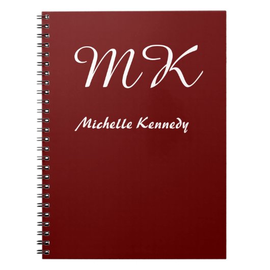 Carnet Brownish Red Modern Professional Creative (Devant)
