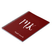 Carnet Brownish Red Modern Professional Personnalisé (Côté gauche)