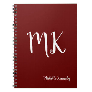 Carnet Brownish Red Modern Professional Personnalisé