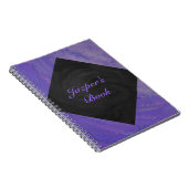 Carnet Broyeur de bleuets et monogramme noir (Côté Droit)