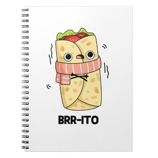 Carnet Brr-ito drôle burrito froid glacial jeu de mots  (Devant)