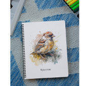 Carnet Bruant rustique, personnalisé