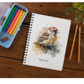 Carnet Bruant rustique, personnalisé