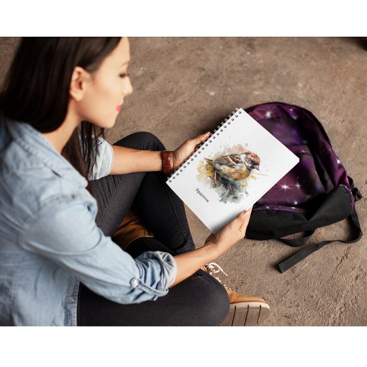 Carnet Bruant rustique, personnalisé