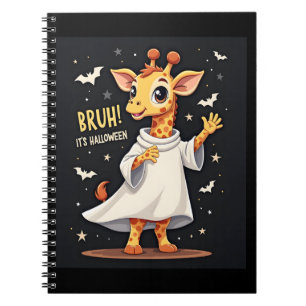 Carnet Bruh C'est Halloween Drôle Dabbing Fantôme Girafe