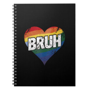 Carnet Bruh Mème Drôle Dire Bro Saluer Gay LGBT Pride