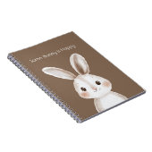 Carnet Brun Blanc Some Bunny est Heureux (Côté Droit)