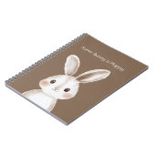 Carnet Brun Blanc Some Bunny est Heureux (Côté gauche)