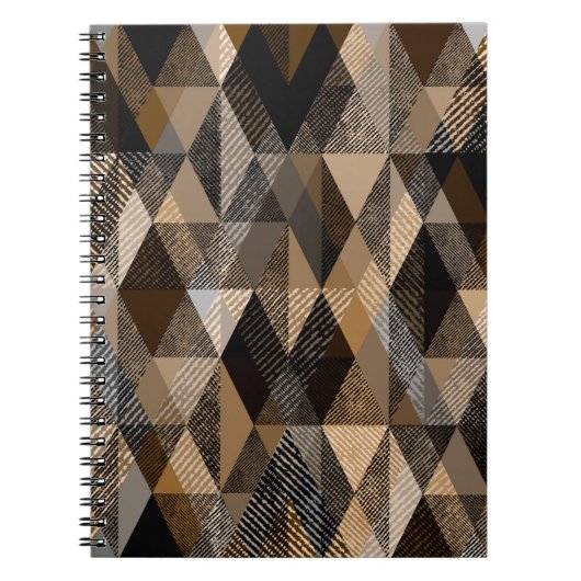 Carnet Brun noir monochrome texturé (Devant)