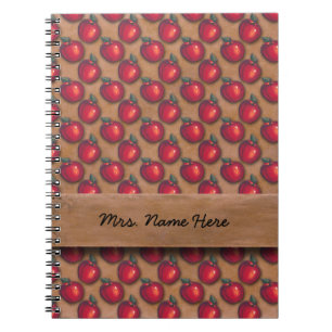 Carnet Brun rouge de pommes