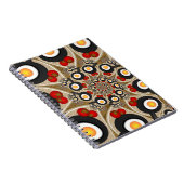 Carnet Brunch Fractal Art Drôle Nourriture, Tomates, Oeuf (Côté Droit)