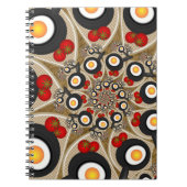 Carnet Brunch Fractal Art Drôle Nourriture, Tomates, Oeuf (Devant)