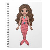 Carnet Brunette Mermaid (Devant)