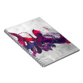 Carnet Brush Abstrait Fuchsia Purple Silver (Côté Droit)