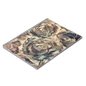 Carnet Brush art Abstrait texturé rose imprimé brun beig (Côté gauche)