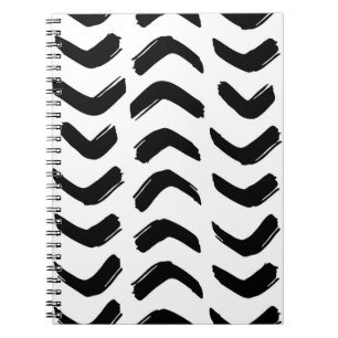 Carnet Brush strokes vintage motif sans soudure. Noir et