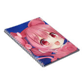 Carnet Bubblegum fraise rose chibi anime fille manga (Côté Droit)